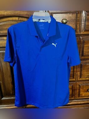 Puma Boys Polo Bright Blue XL